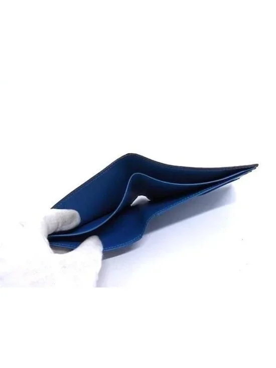 Louis Vuitton Wallet Portefeuille Multiples Blue Taurillon Leather - Picture 5 of 5